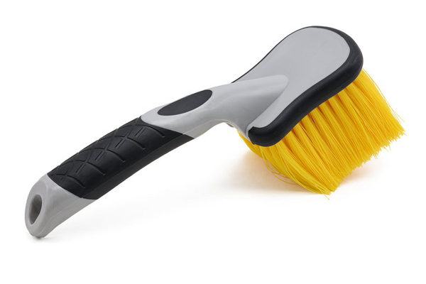 Short Handle Brush (Soft Nylon Bristle) - Yellow