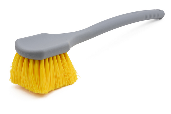 Long Handle Brush (Soft Nylon Bristle) - Yellow