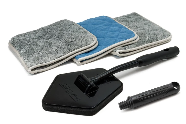 [The Reacher] Glass Kit - Glass Flip Towels (3 pack) & Reacher Extension Tool