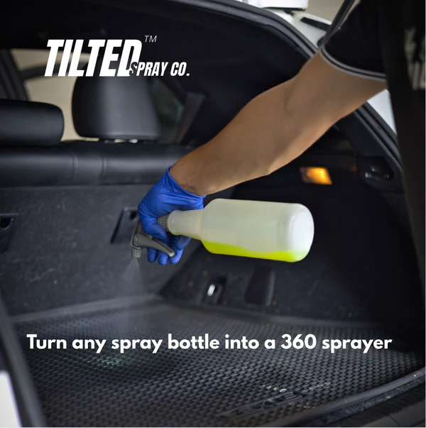 Tilted 360 Spray Bottle Adapter - Turn Any Spray Bottle Into a 360 Sprayer!
