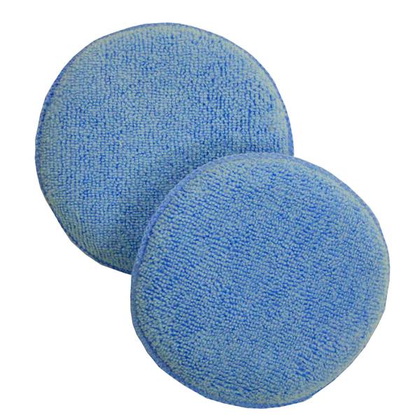 [Saver Applicator Terry] Microfiber Ceramic Coating Applicator Sponge with  Plastic Barrier - 12 pack (Blue/Gray, Thin)